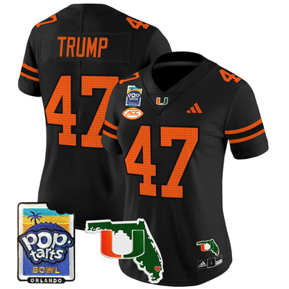 Women's Miami Hurricanes 2025 PopTarts Bowl Patch Vapor Limited Jersey - All Stitched