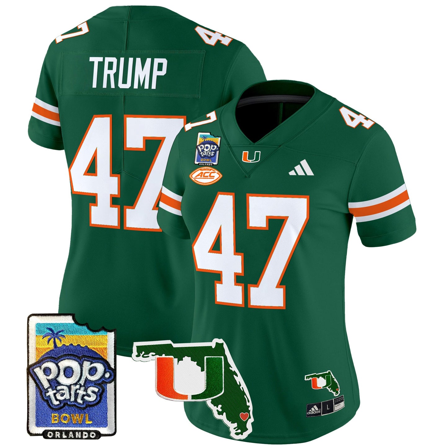 Women's Miami Hurricanes 2025 PopTarts Bowl Patch Vapor Limited Jersey - All Stitched