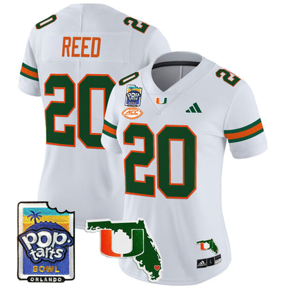Women's Miami Hurricanes 2025 PopTarts Bowl Patch Vapor Limited Jersey - All Stitched