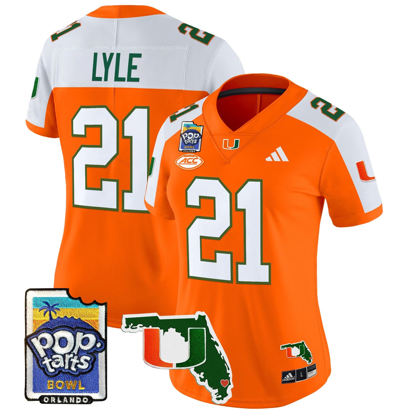 Women's Miami Hurricanes 2025 PopTarts Bowl Patch Vapor Limited Jersey - All Stitched