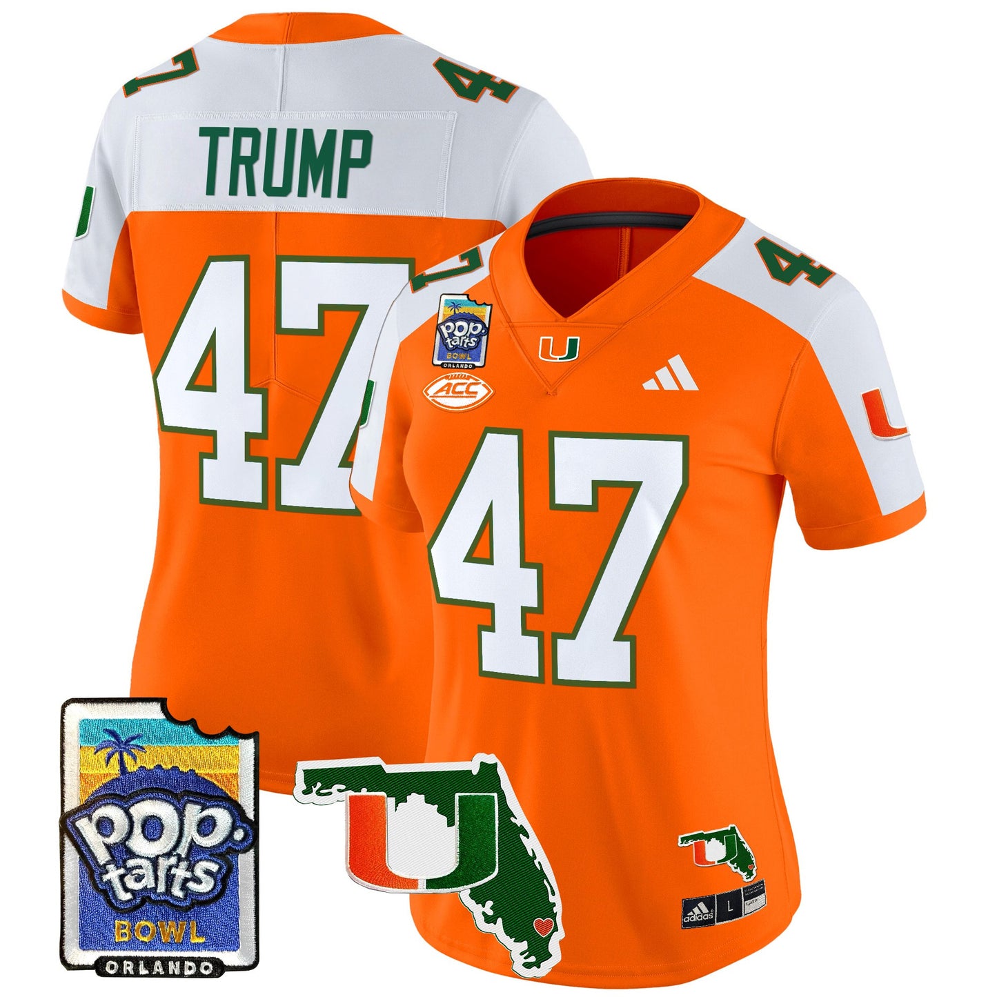 Women's Miami Hurricanes 2025 PopTarts Bowl Patch Vapor Limited Jersey - All Stitched