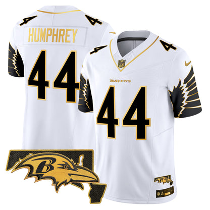 Ravens Maryland Patch Gold Vapor Limited Jersey V2 - All Stitched