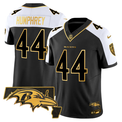 Ravens Maryland Patch Gold Vapor Limited Jersey V2 - All Stitched
