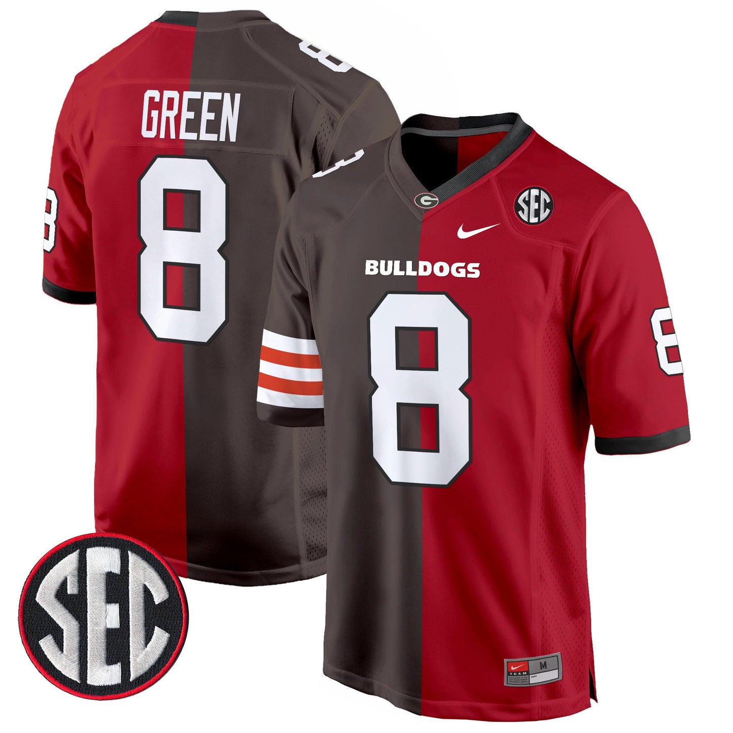 Georgia Bulldogs Split Game Jersey - All Stitched