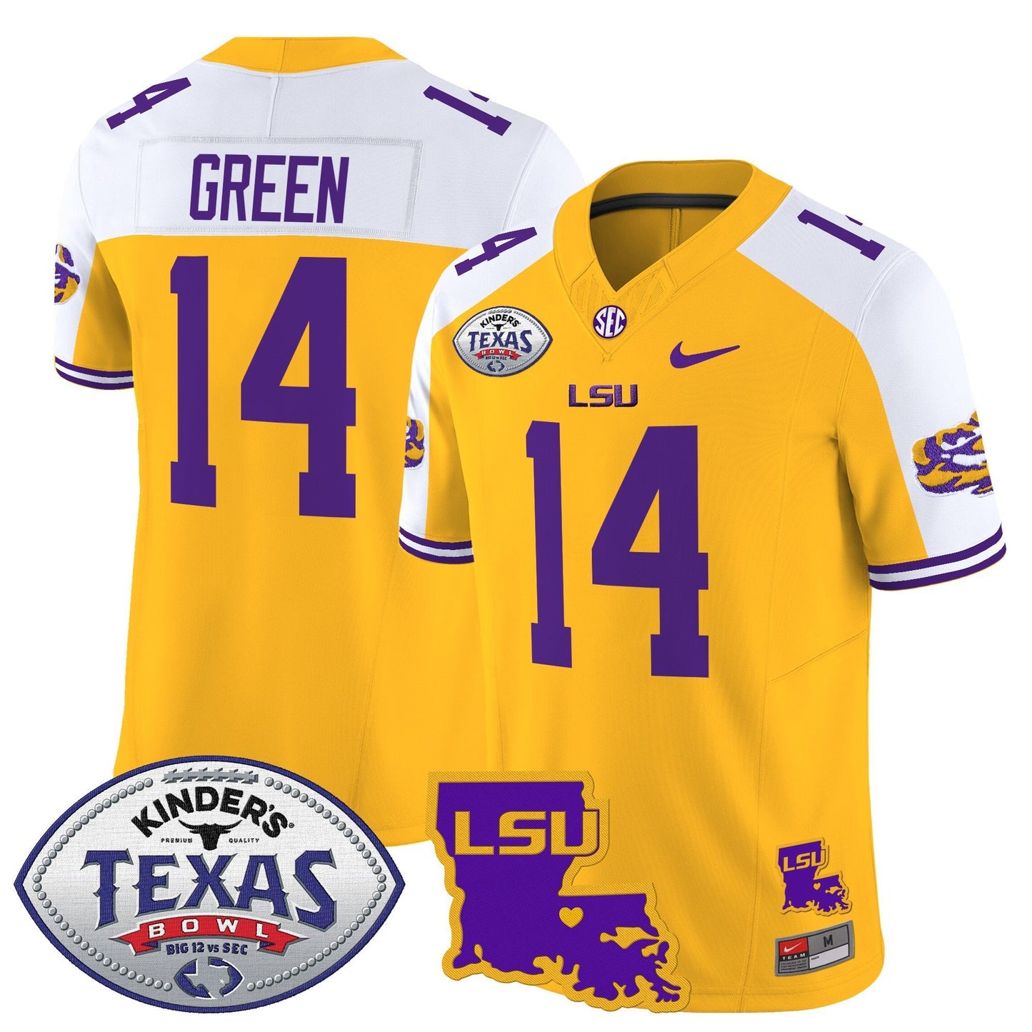 LSU Tigers 2024 Texas Bowl Patch Vapor Limited Jersey - All Stitched