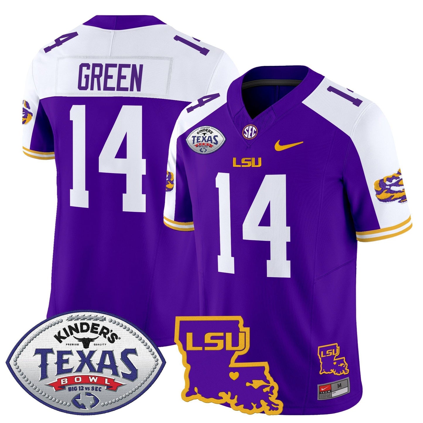 LSU Tigers 2024 Texas Bowl Patch Vapor Limited Jersey - All Stitched