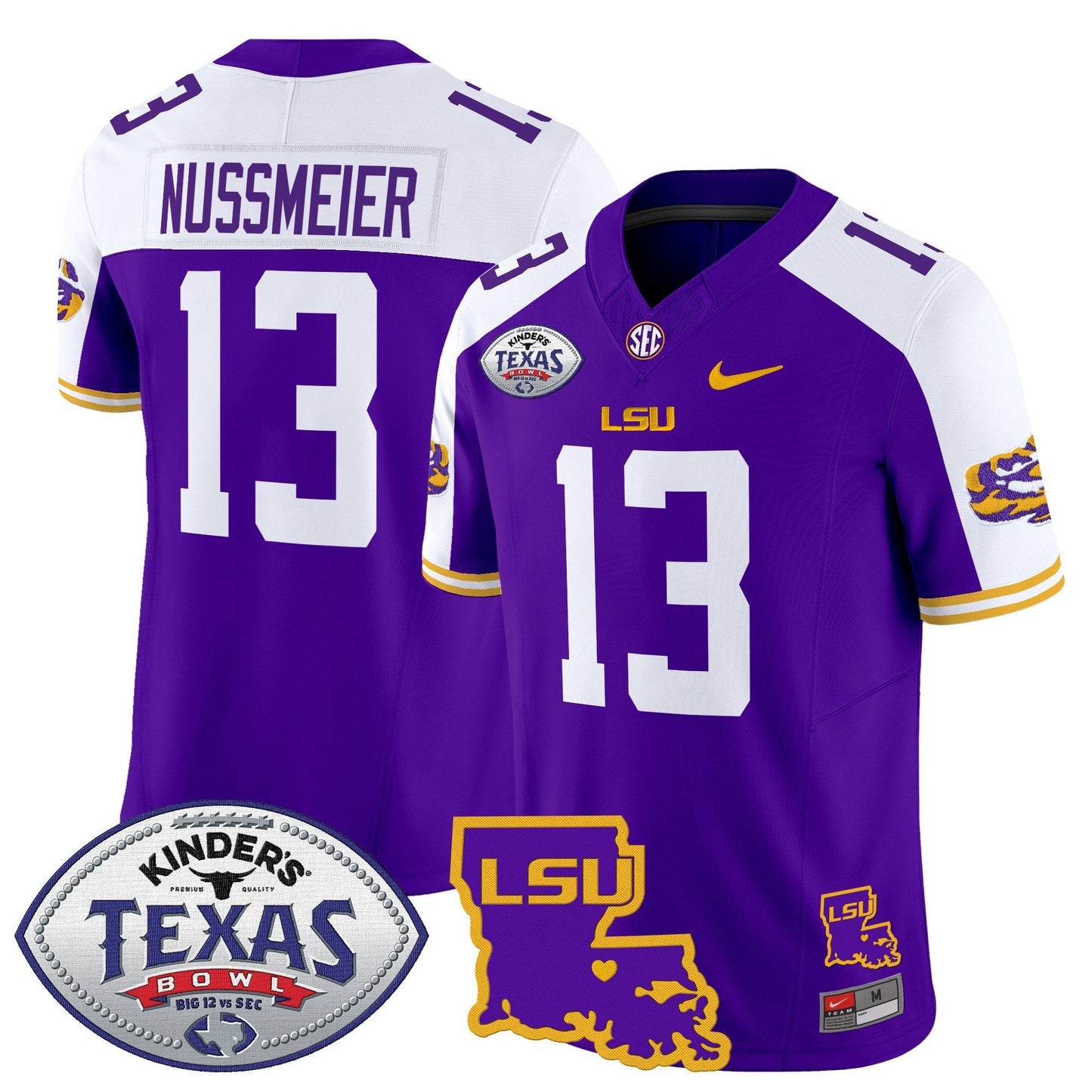 LSU Tigers 2024 Texas Bowl Patch Vapor Limited Jersey - All Stitched