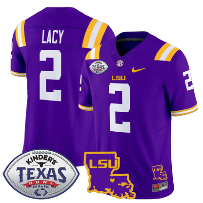 LSU Tigers 2024 Texas Bowl Patch Vapor Limited Jersey - All Stitched