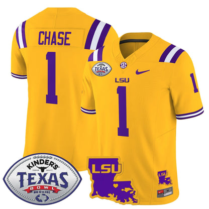LSU Tigers 2024 Texas Bowl Patch Vapor Limited Jersey - All Stitched