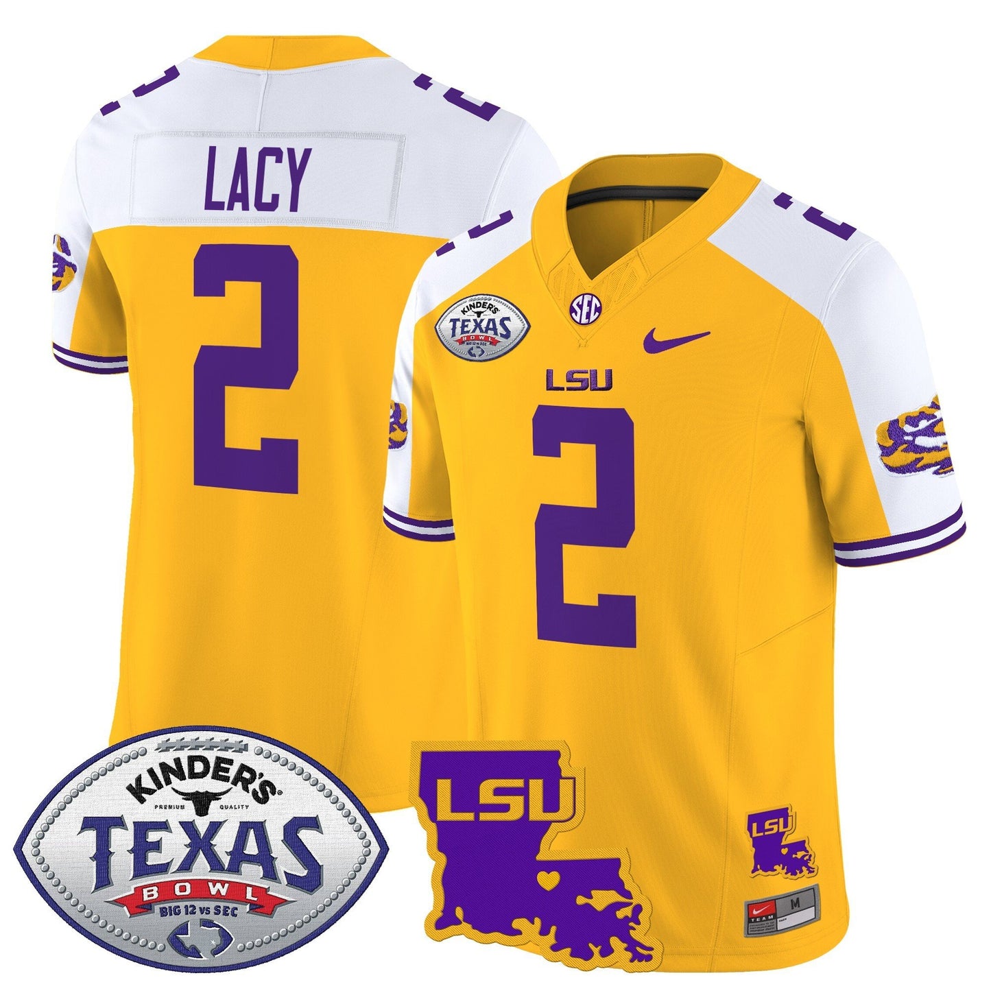 LSU Tigers 2024 Texas Bowl Patch Vapor Limited Jersey - All Stitched