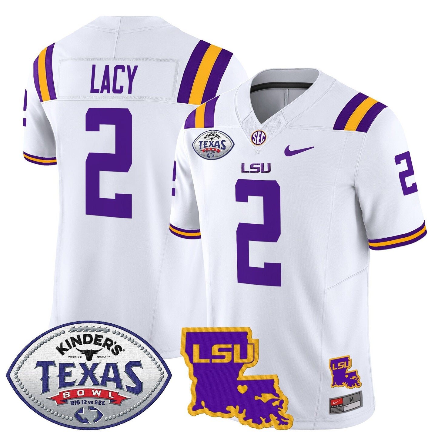 LSU Tigers 2024 Texas Bowl Patch Vapor Limited Jersey - All Stitched