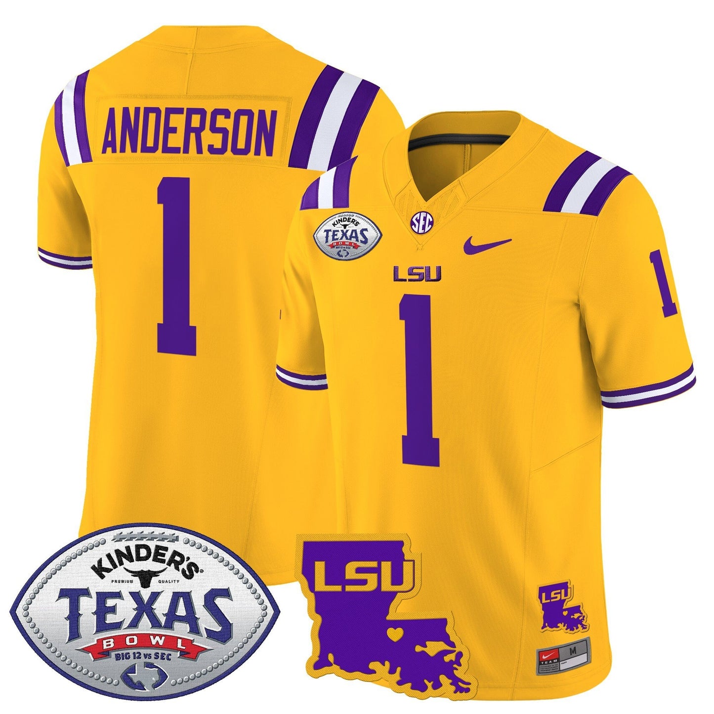 LSU Tigers 2024 Texas Bowl Patch Vapor Limited Jersey - All Stitched