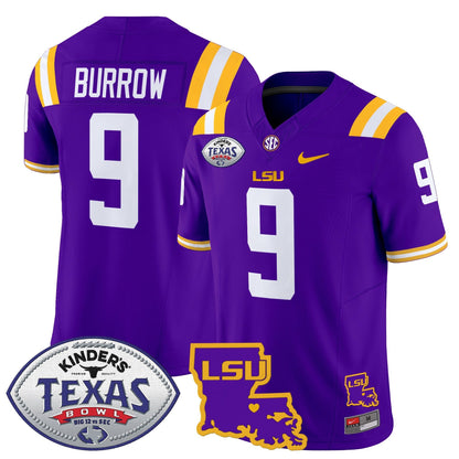 LSU Tigers 2024 Texas Bowl Patch Vapor Limited Jersey - All Stitched
