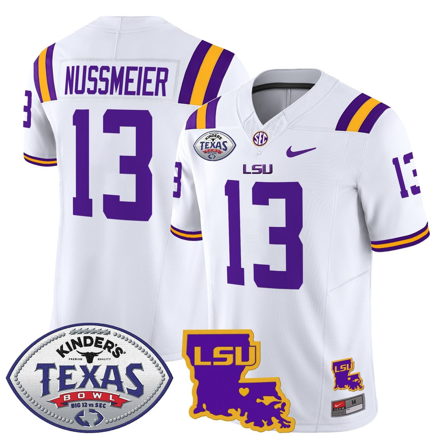 LSU Tigers 2024 Texas Bowl Patch Vapor Limited Jersey - All Stitched