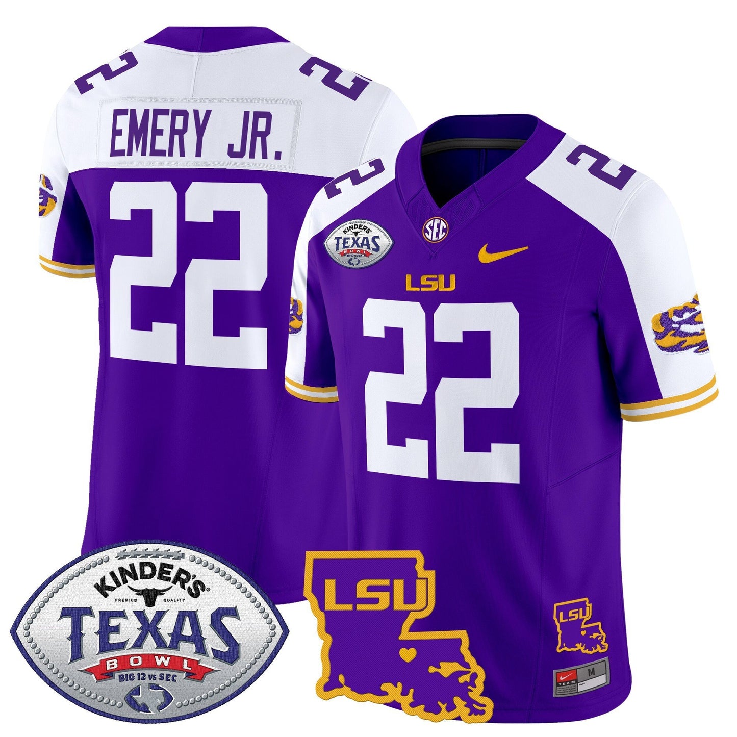 LSU Tigers 2024 Texas Bowl Patch Vapor Limited Jersey - All Stitched