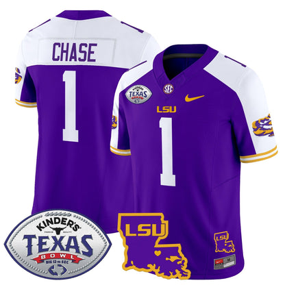 LSU Tigers 2024 Texas Bowl Patch Vapor Limited Jersey - All Stitched