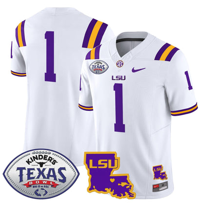 LSU Tigers 2024 Texas Bowl Patch Vapor Limited Jersey - All Stitched