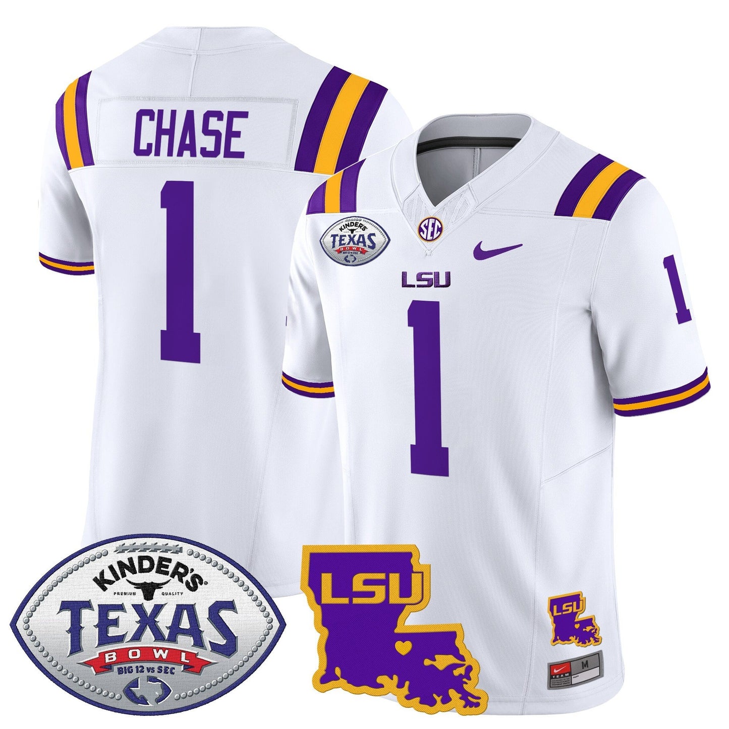 LSU Tigers 2024 Texas Bowl Patch Vapor Limited Jersey - All Stitched