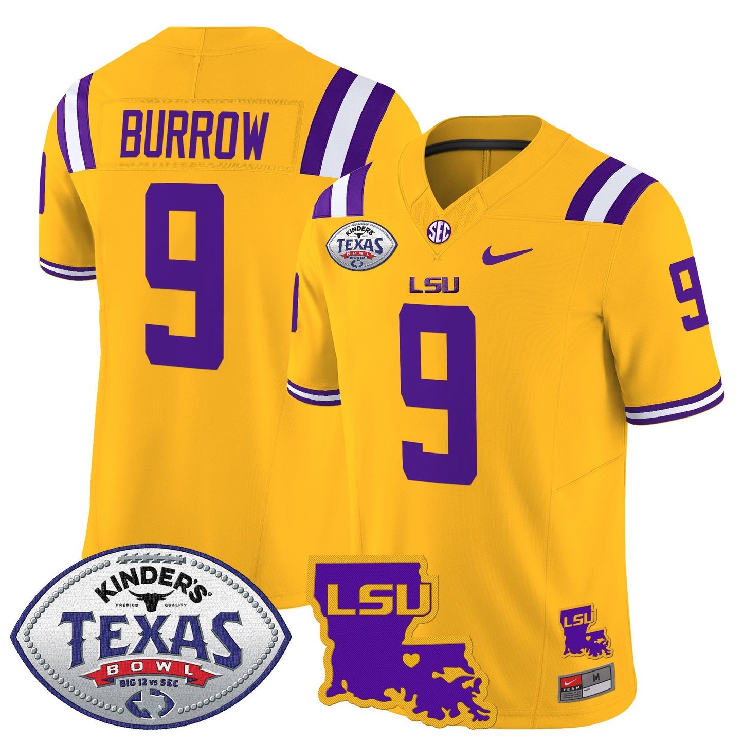 LSU Tigers 2024 Texas Bowl Patch Vapor Limited Jersey - All Stitched