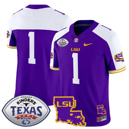 LSU Tigers 2024 Texas Bowl Patch Vapor Limited Jersey - All Stitched