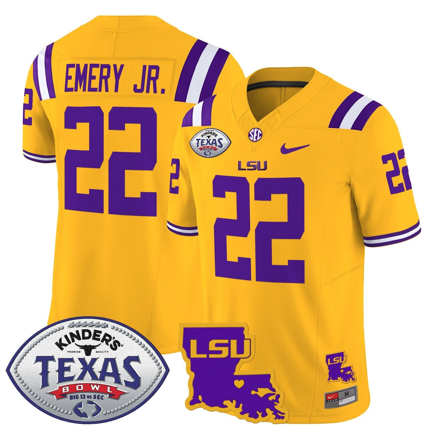 LSU Tigers 2024 Texas Bowl Patch Vapor Limited Jersey - All Stitched