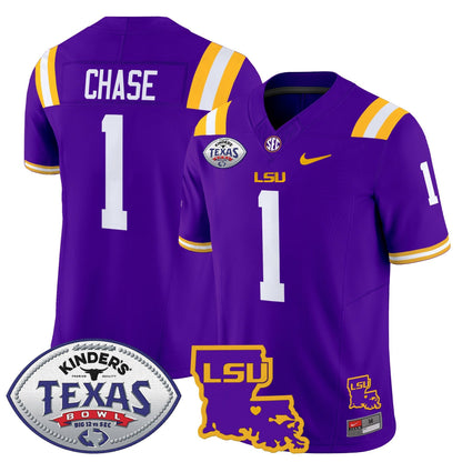 LSU Tigers 2024 Texas Bowl Patch Vapor Limited Jersey - All Stitched