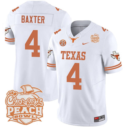 Texas Longhorns 2024 Peach Bowl Jersey - All Stitched