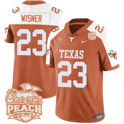 Texas Longhorns 2024 Peach Bowl Jersey - All Stitched
