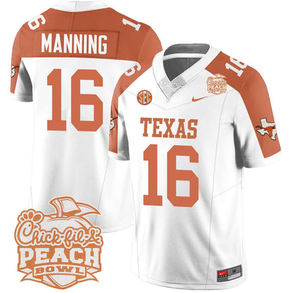 Texas Longhorns 2024 Peach Bowl Jersey - All Stitched