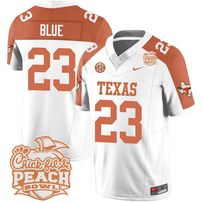Texas Longhorns 2024 Peach Bowl Jersey - All Stitched