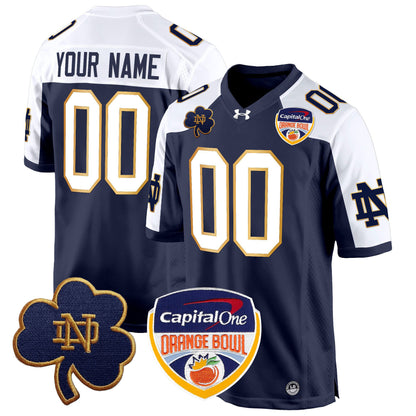 Notre Dame Fighting Irish 2024 Orange Bowl Patch Game Custom Jersey - All Stitched