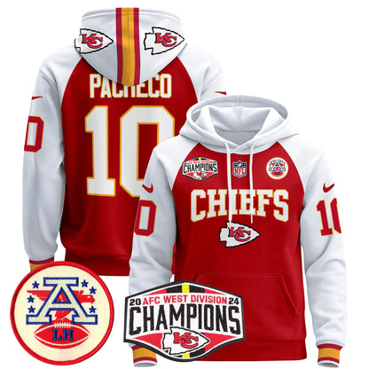 Kansas City Chiefs 2024 AFC West Division Champions Pullover Hoodie - All Stitched