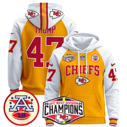 Kansas City Chiefs 2024 AFC West Division Champions Pullover Hoodie - All Stitched