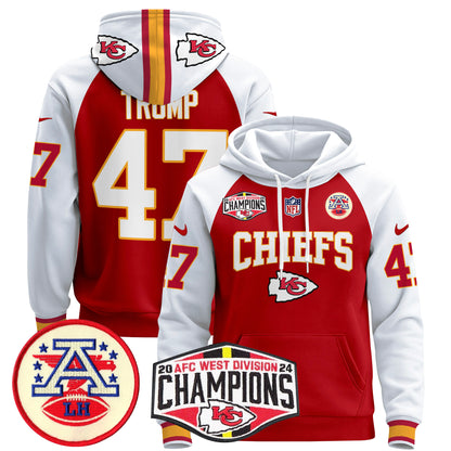 Kansas City Chiefs 2024 AFC West Division Champions Pullover Hoodie - All Stitched