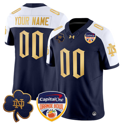 Notre Dame Fighting Irish 2024 Orange Bowl Patch Vapor Limited Custom Jersey V2 - All Stitched