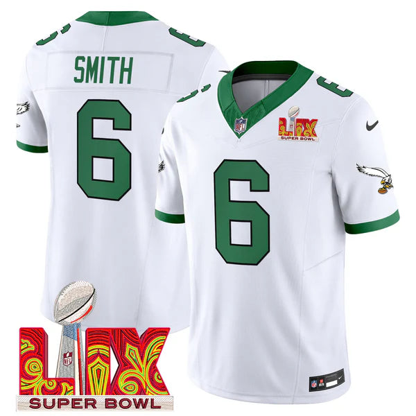 Philadelphia Eagles Super Bowl LIX Patch Vapor Limited Jersey - All Stitched