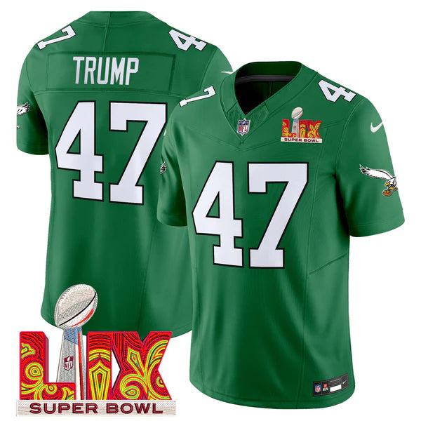 Philadelphia Eagles Super Bowl LIX Patch Vapor Limited Jersey - All Stitched