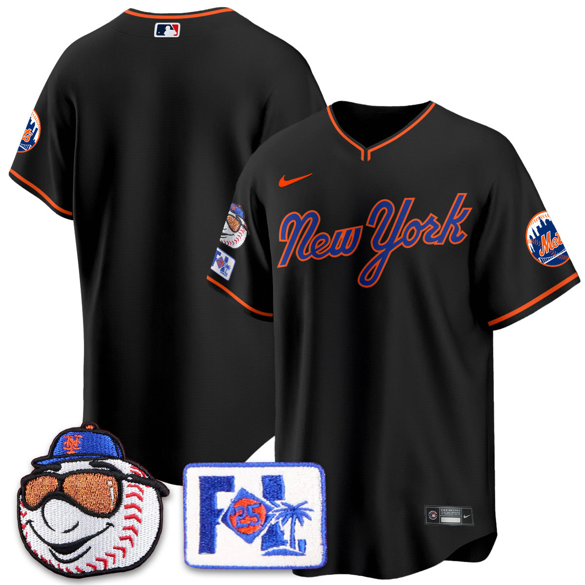 Men's New York Mets Blue Road 2025 Spring Training Jersey - All Stitched