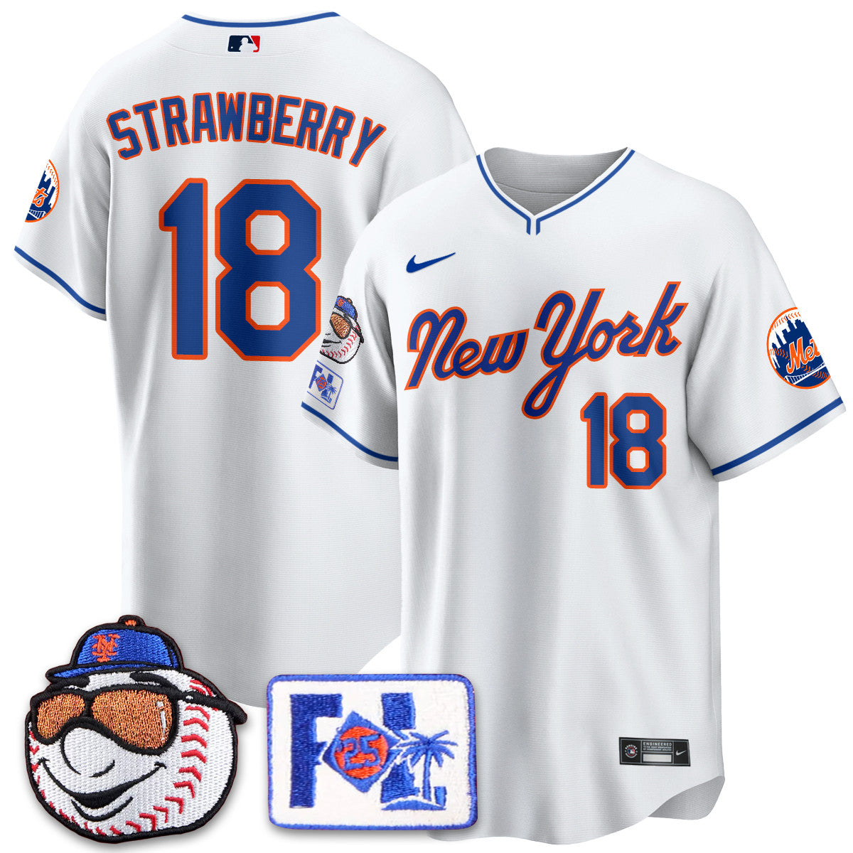 Men's New York Mets Blue Road 2025 Spring Training Jersey - All Stitched