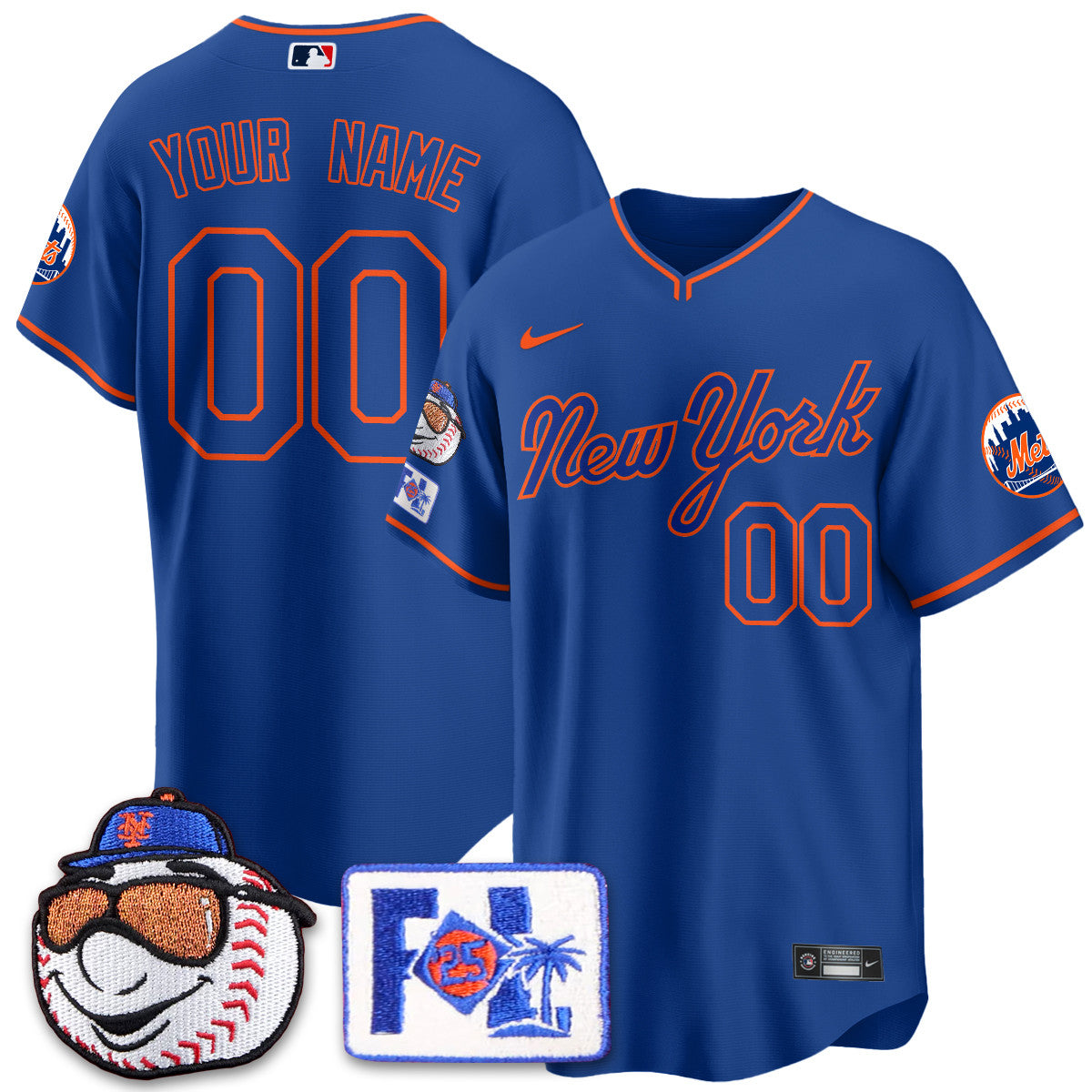 Custom Gender/Name New York Mets Blue Road 2025 Spring Training Jersey - All Stitched