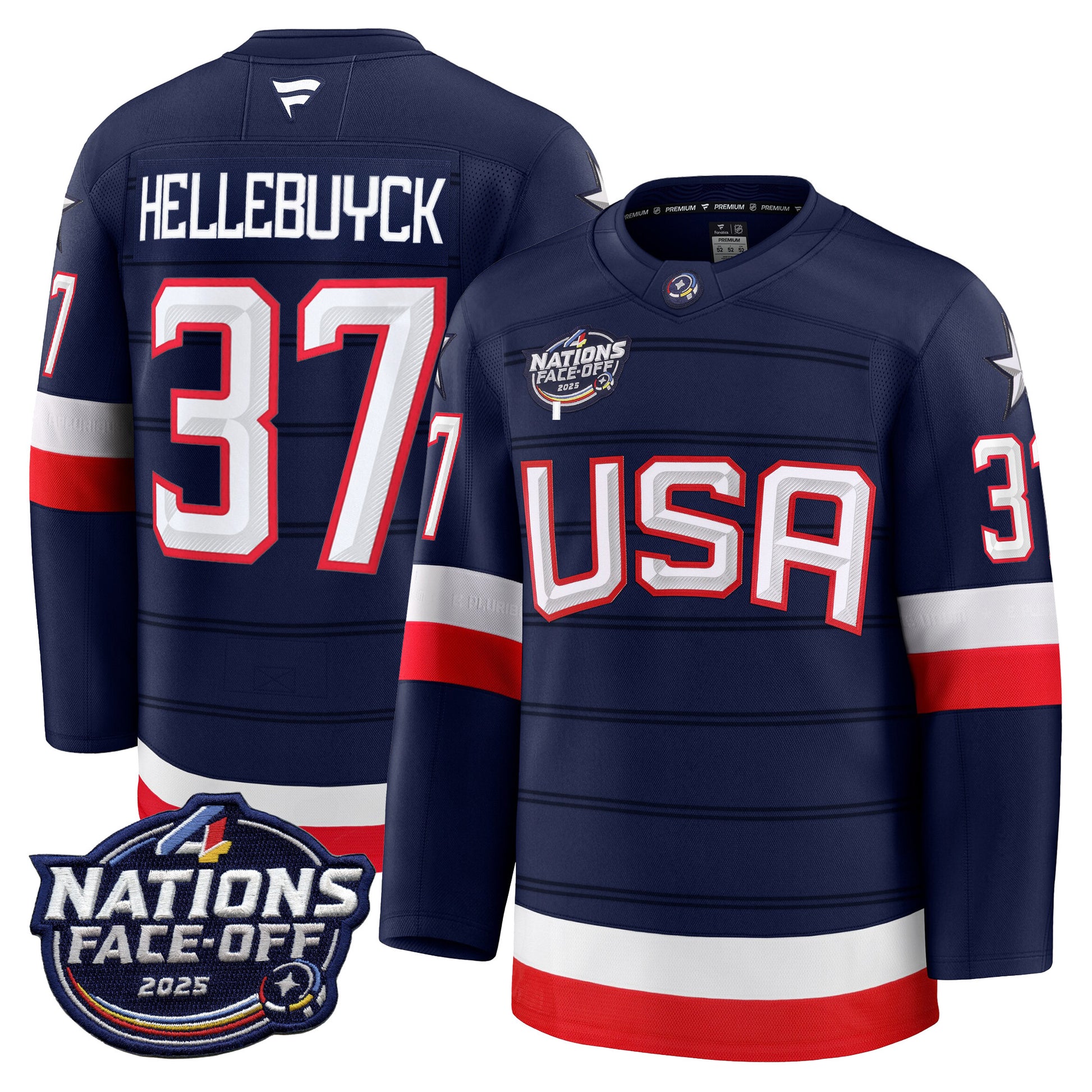 USA 4 Nations Face-Off 2025 Premium Jersey - All Stitched