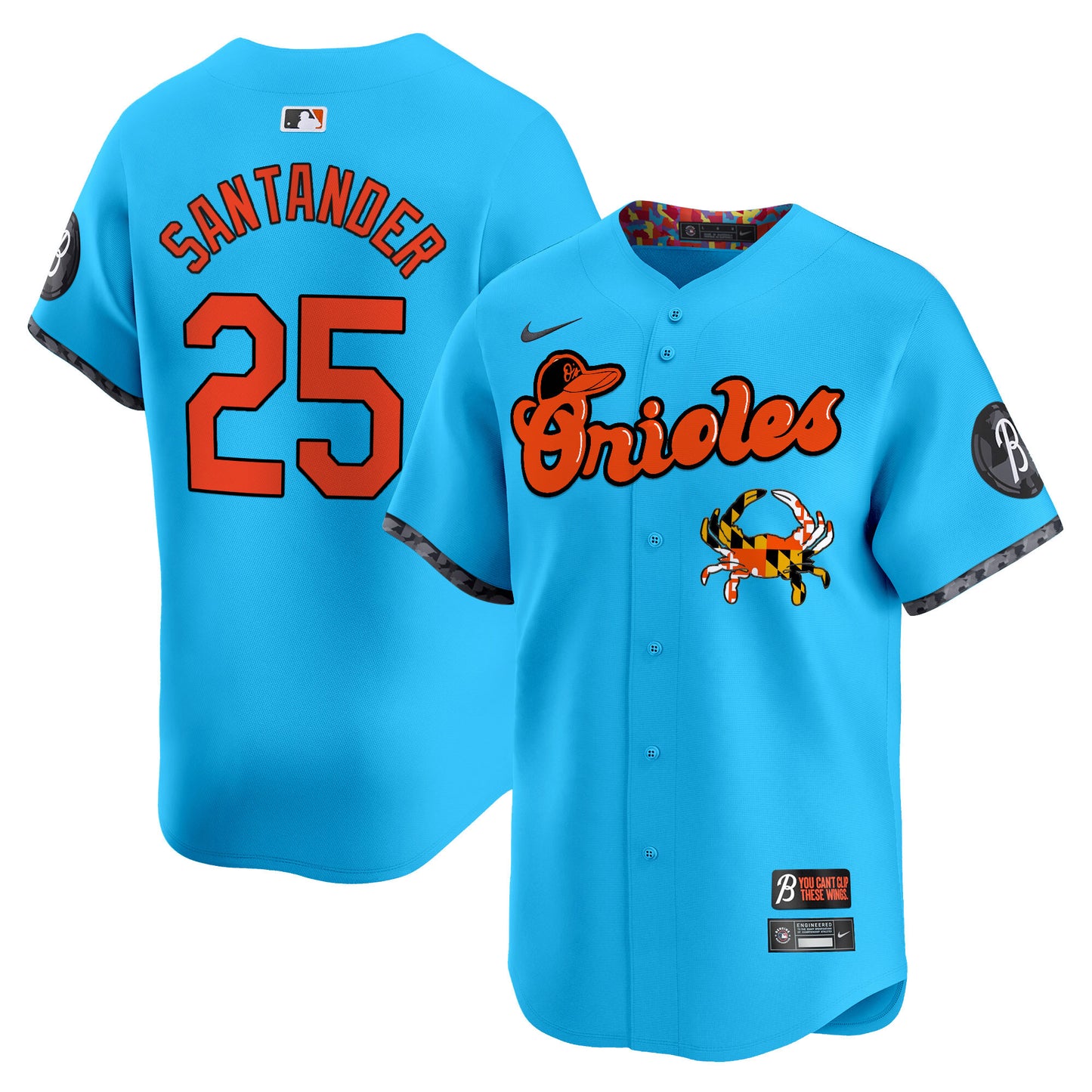 Men's Baltimore Orioles Maryland Blue Crab Vapor Premier Limited Jersey - All Stitched