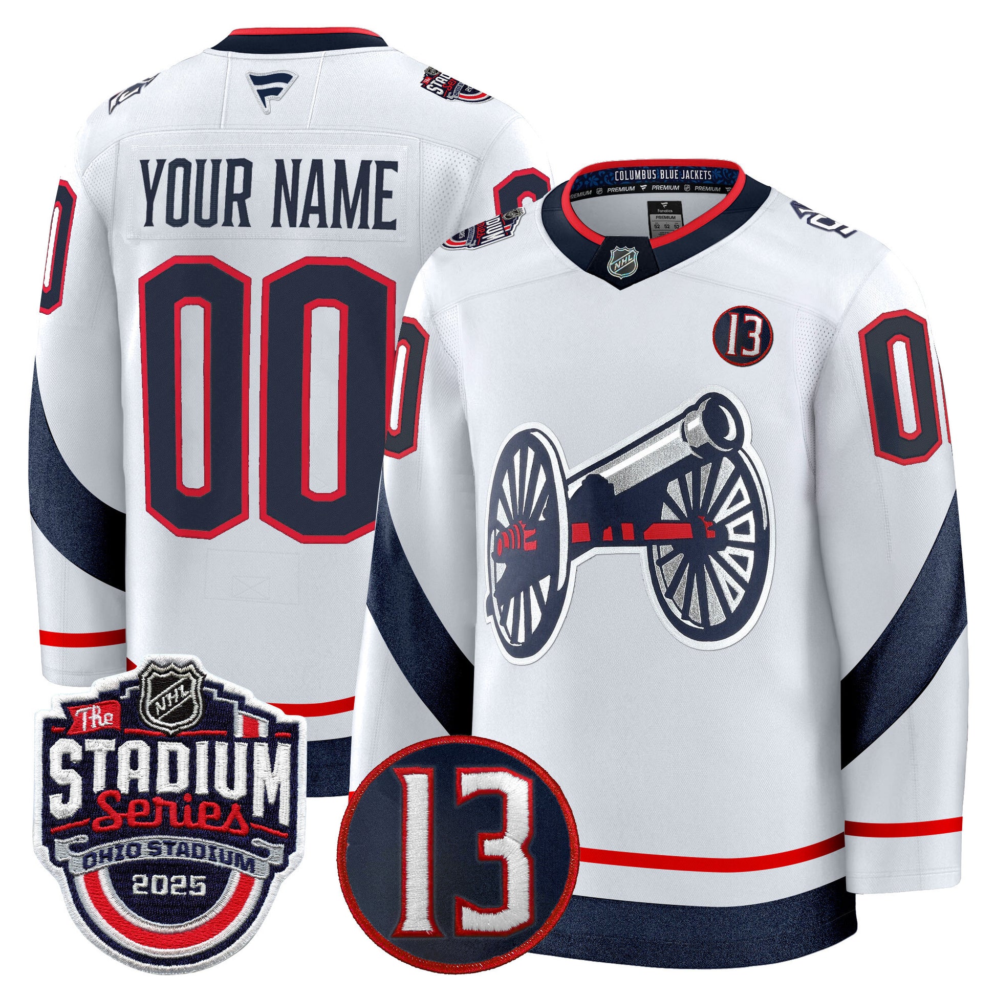 Columbus Blue Jackets 2025 Stadium Series & #13 Johnny Gaudreau Patch Premium Custom Jersey - All Stitched