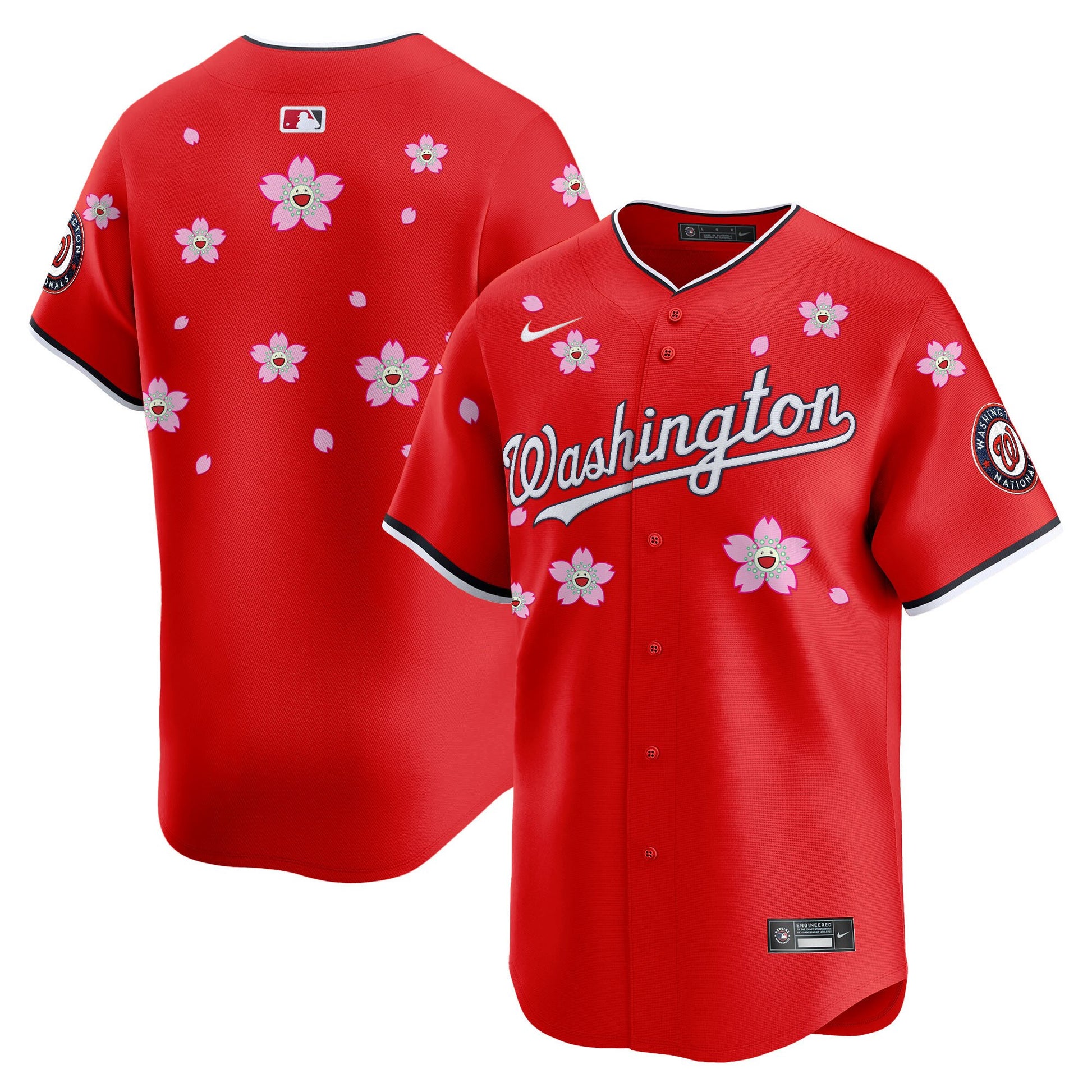 Men's Washington Nationals Cherry Blossom Vapor Premier Limited Jersey - Stitched
