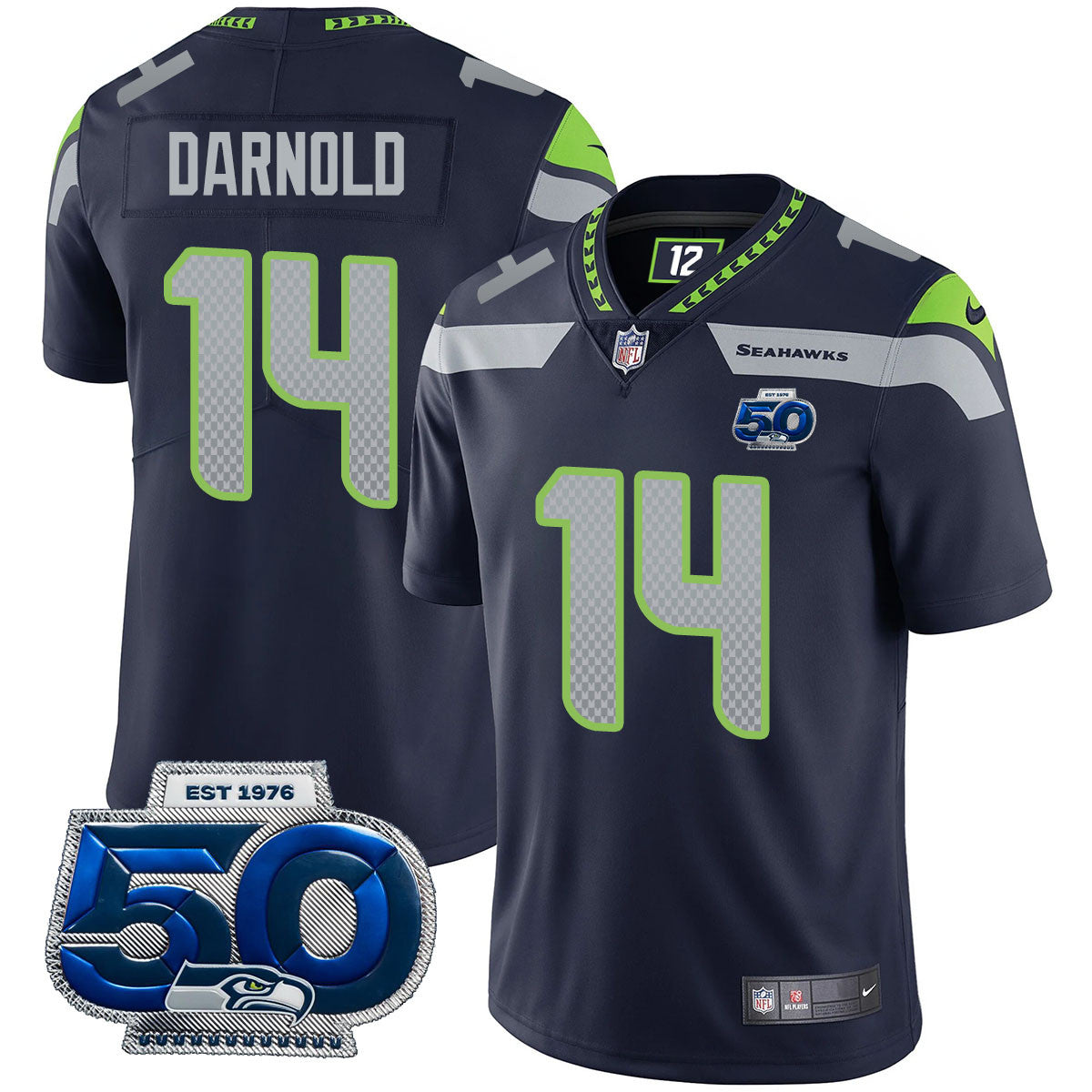 Men's Seattle Seahawks 50th Season Vapor Limited Jersey - All Stitched