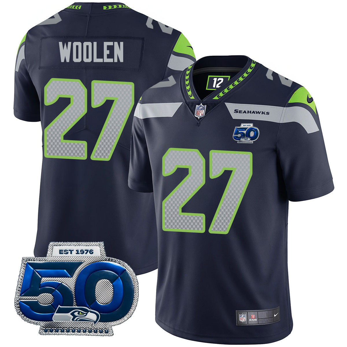 Men's Seattle Seahawks 50th Season Vapor Limited Jersey - All Stitched