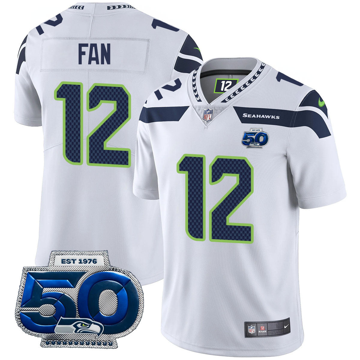 Men's Seattle Seahawks 50th Season Vapor Limited Jersey - All Stitched