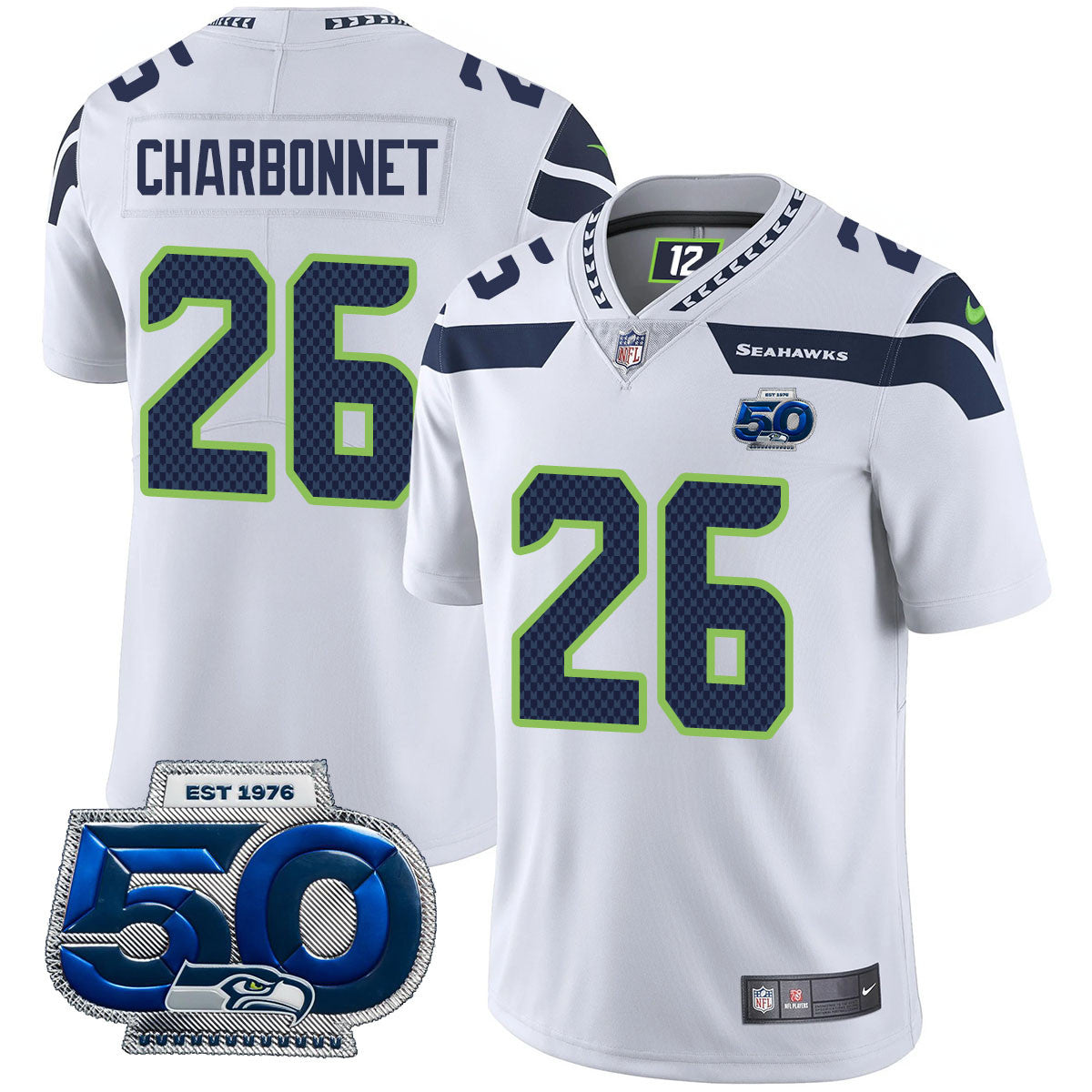 Men's Seattle Seahawks 50th Season Vapor Limited Jersey - All Stitched