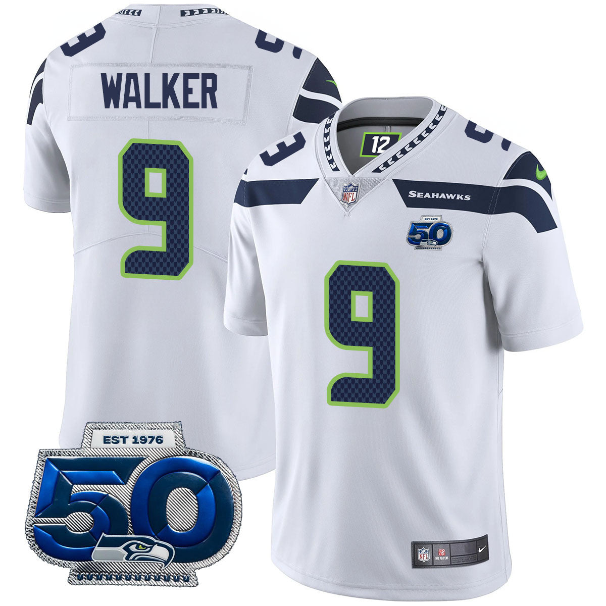 Men's Seattle Seahawks 50th Season Vapor Limited Jersey - All Stitched