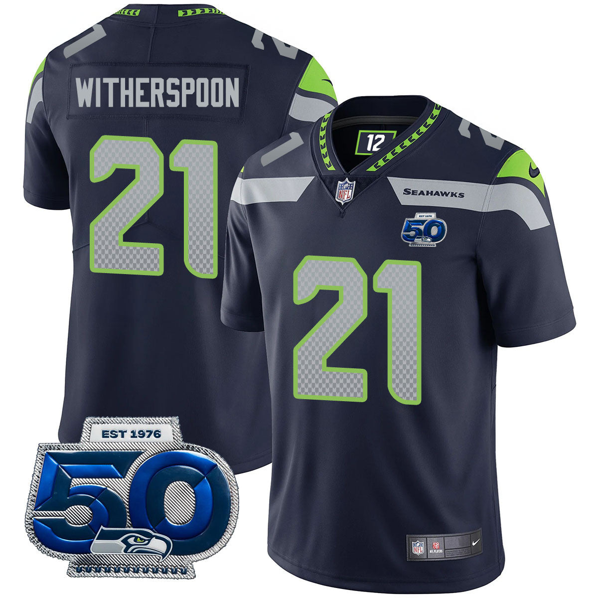 Men's Seattle Seahawks 50th Season Vapor Limited Jersey - All Stitched